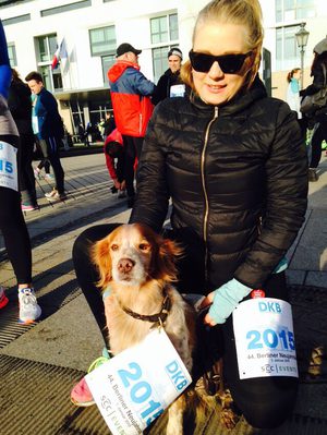 Katharina beim Neujahrslauf in Berlin