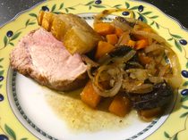 Eine leckere Portion Schweinebraten