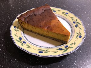 Ein Stück Kürbiskuchen